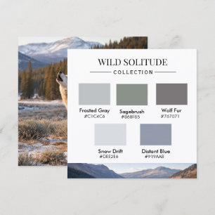 Carte de palette de couleurs de solitude sauvage