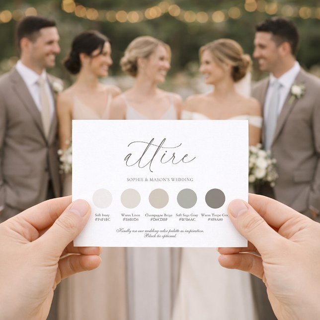 Carte de palette de couleurs de tenue de mariage n (Créateur téléchargé)