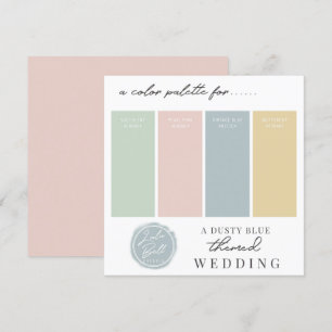 Carte de palette de couleurs Dusty Blue Green Blus