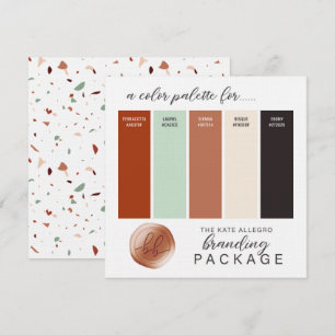 Carte de palette de couleurs Terracotta Beige Sien
