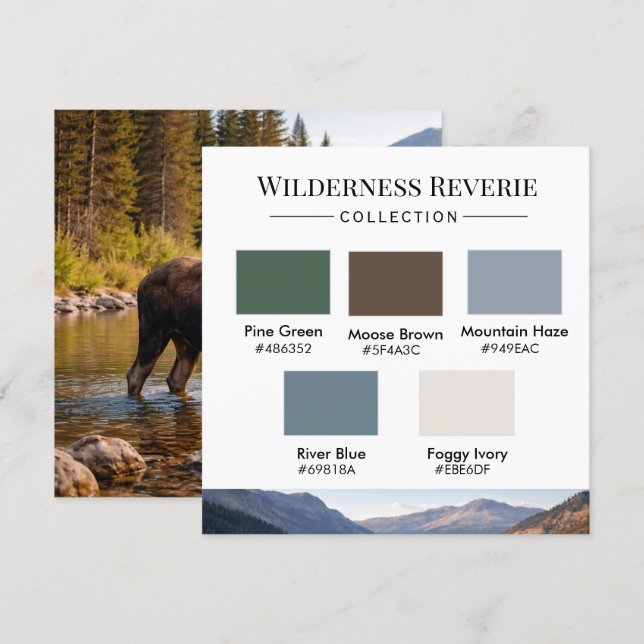 Carte de Palette de Couleurs Wilderness Reverie (Devant / Derrière)