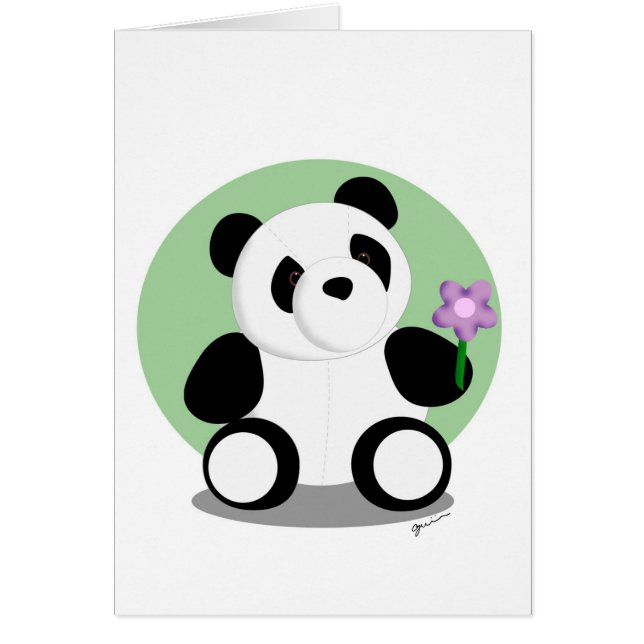 Carte de panda de printemps (Devant)