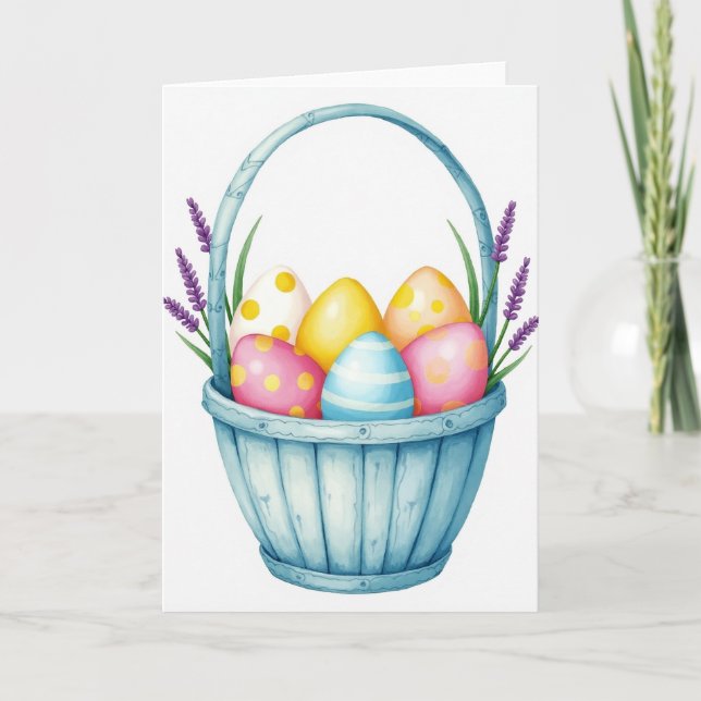 Carte de panier ovoid rayé (Devant)