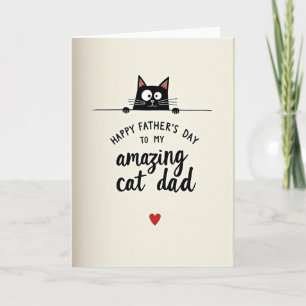 Carte de Papa Chat Minimaliste