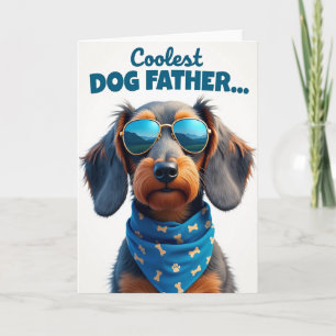 Carte de Papa de Chien aux Cheveux Longs