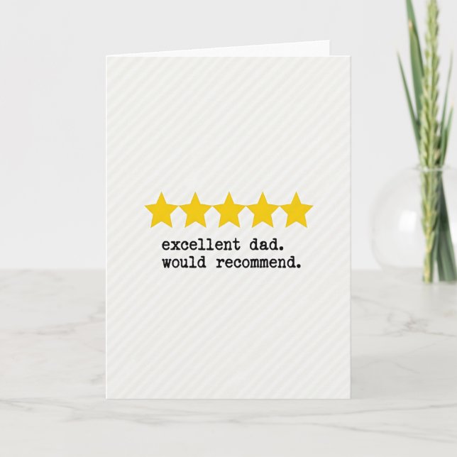 Carte de Papa Excellent Top Star (Devant)
