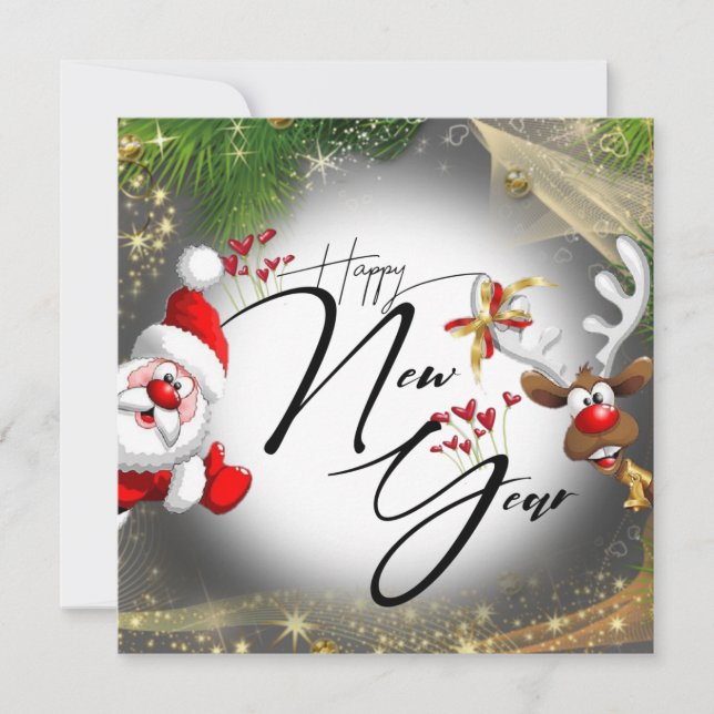 Carte de papá Noel con brillo (Devant)