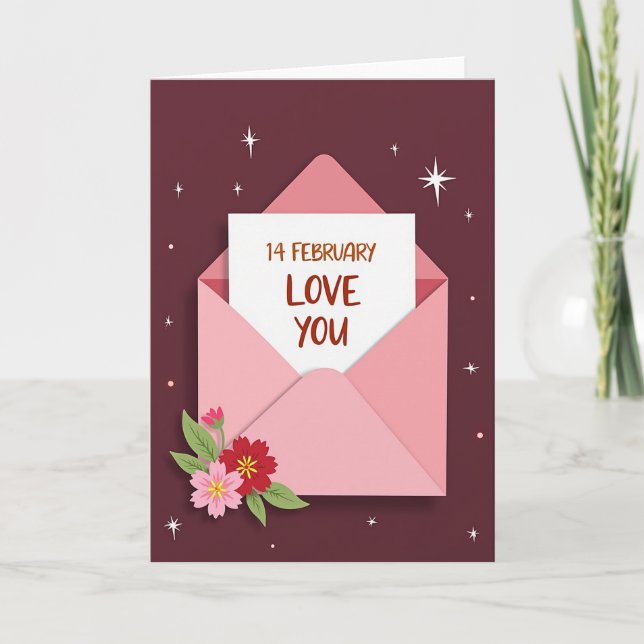Carte de papercraft amour sincère (Devant)