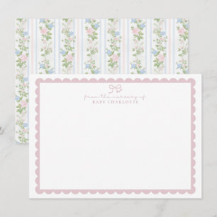 Carte de papeterie de la nurserie florale grandmil