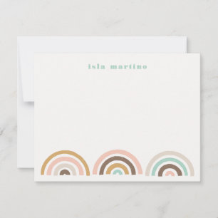 Carte de papeterie Rainbows Stamped - Café