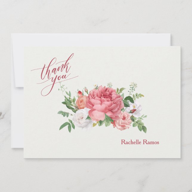 Carte de papeterie Roses en Fleurs (Devant)