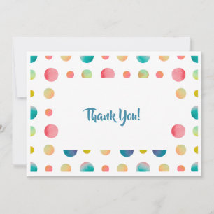 Carte de papier à lettres en Merci pointillé