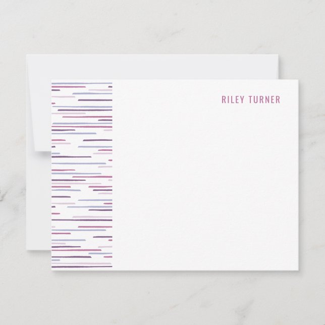 Carte de papier à lettres Horizon Lines - Fuchsia (Devant)