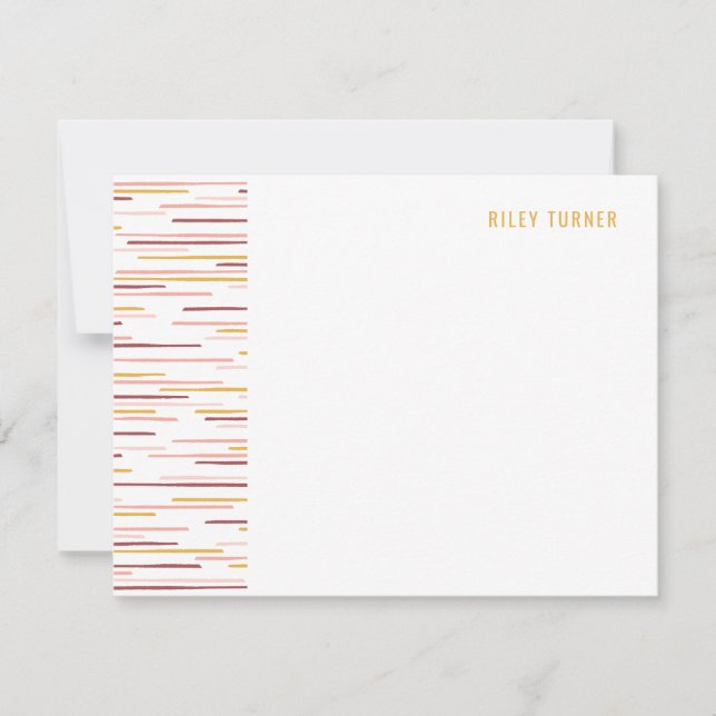 Carte de papier à lettres Horizon Lines - Miel (Devant)