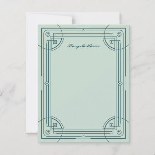 Carte de papier à lettres moderne déco - Vert
