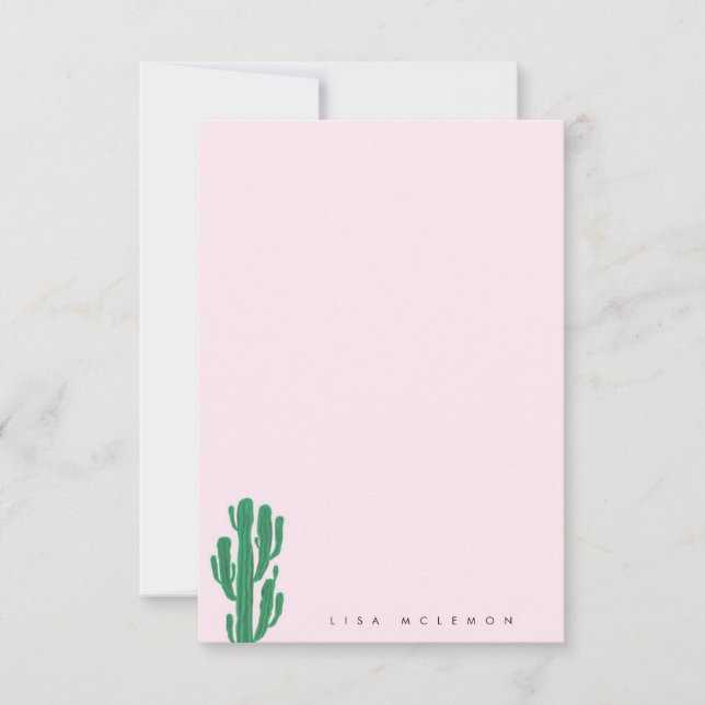Carte de papier à lettres personnalisée CACTUS (Devant)