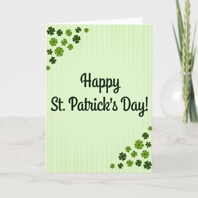 Carte de papier kraft Saint-Patrick vert (Devant)