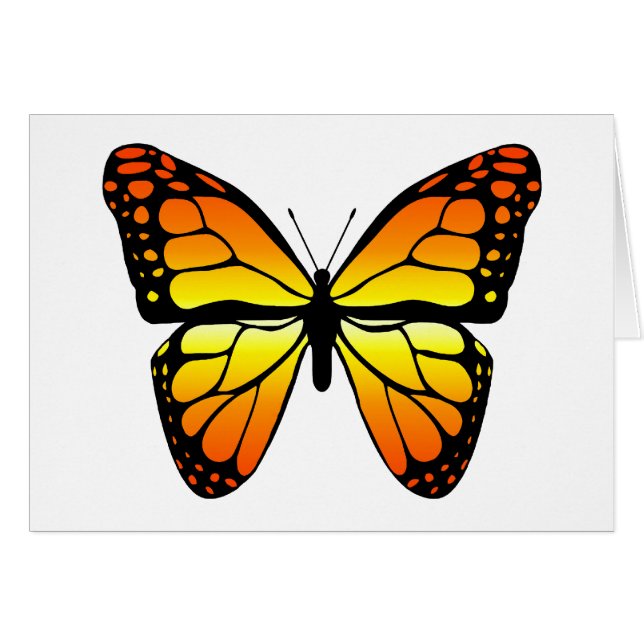 Carte de papillon de monarque (Devant horizontal)
