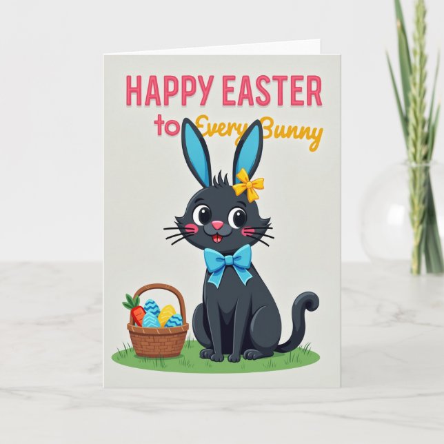 Carte de Pâques à motif de lapin (Devant)