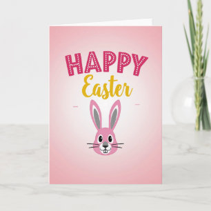 Carte de Pâques amusante avec lapin