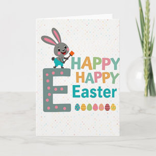 Carte de Pâques amusante avec taches fausses