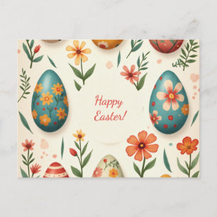 Carte de Pâques aux couleurs pastel