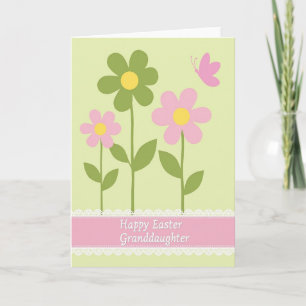 Carte de Pâques aux Fleurs Roses