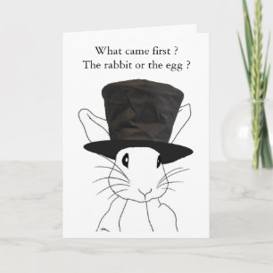 Carte de Pâques aux oeufs ou au lapin