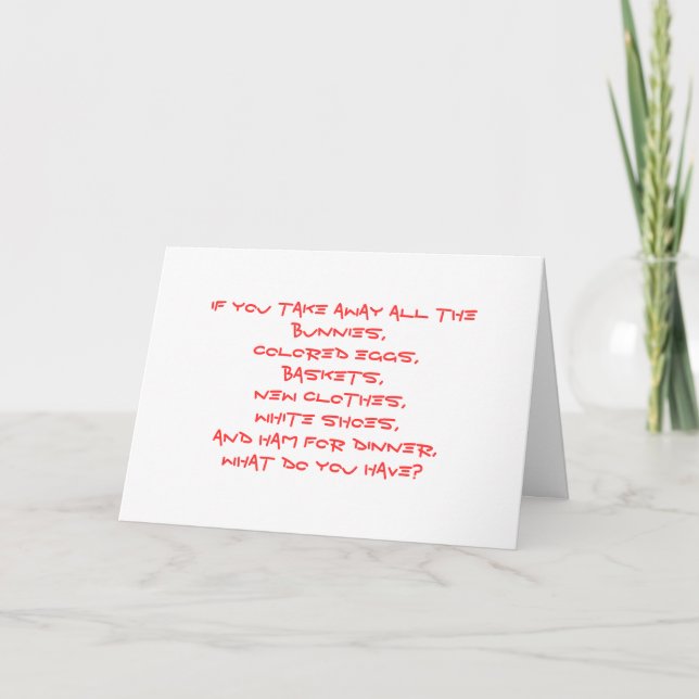 Carte de Pâques avec le message d'évangile (Devant)