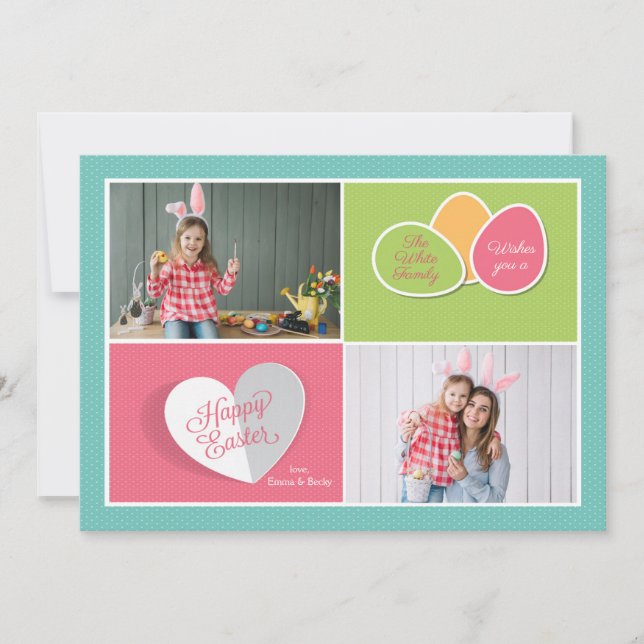 Carte de Pâques avec photo (Devant)