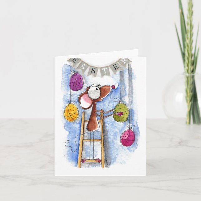 Carte de Pâques - Bannière Joyeuses Pâques (Devant)