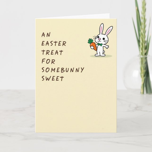 Carte de Pâques Bunny Carrot Treat (Devant)