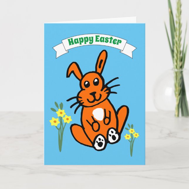 Carte de Pâques Bunny et Daffodils (Devant)