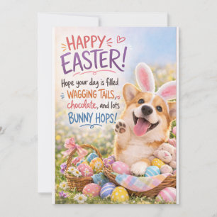 Carte de Pâques Corgi