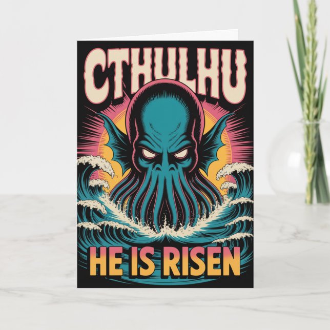 Carte de Pâques Cthulhu est ressuscité (Devant)