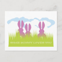 Carte de Pâques de Lapin de Pâques