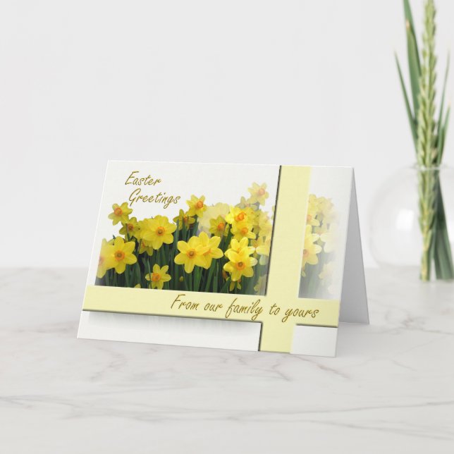 Carte de Pâques - de notre famille au vôtre (Devant)