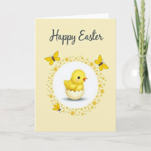 Carte de Pâques de nouveau-né mignonne de printemp