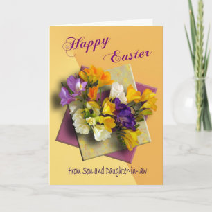 Carte de Pâques de Son et Fille en droit