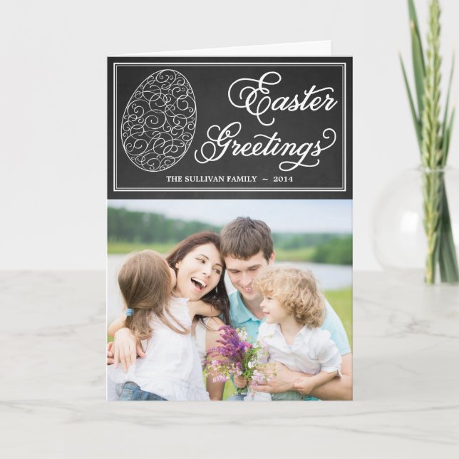 Carte de Pâques de tableau de bord de la typograph (Devant)