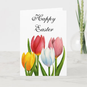 Carte de Pâques des Tulipes du printemps