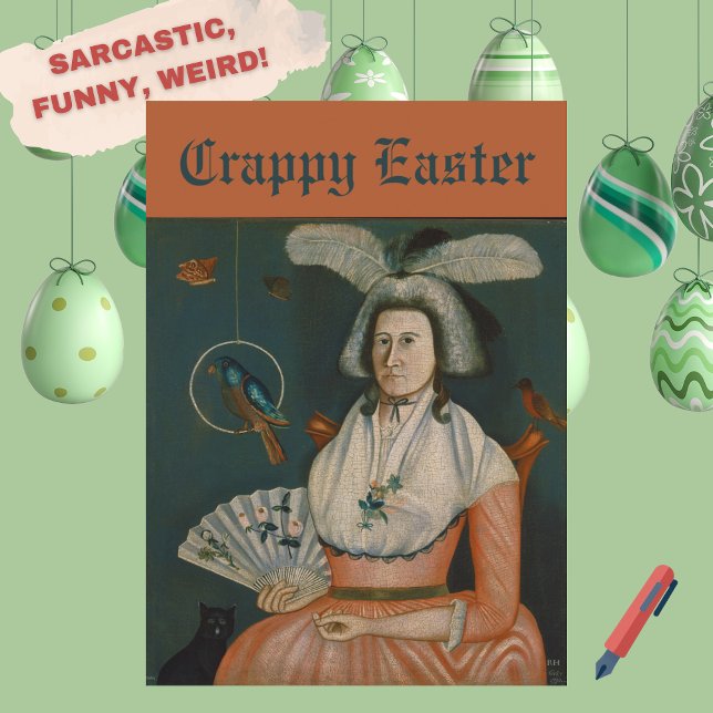 Carte de Pâques drôle et sarcastique "Pâques de me (A unique, funny adult Happy Easter card with a vintage and sarcastic feel!)