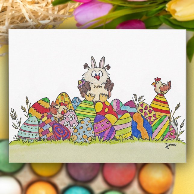 Carte de Pâques EASTER OWL par Nicole Janes (Créateur téléchargé)