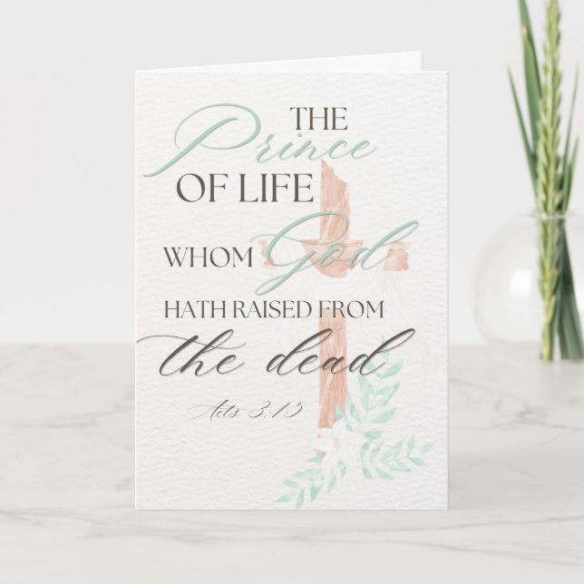 Carte de Pâques Écriture Chrétienne (Devant)