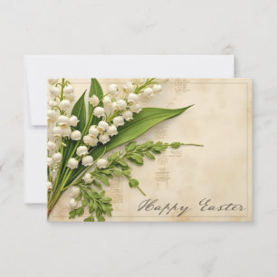 Carte de Pâques Élégante Muguet