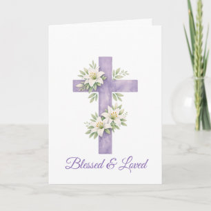 Carte de Pâques et fête des Mères aquarelle floral