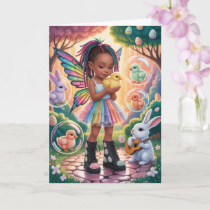 Carte de Pâques Fantastique Fée Printemps Enchanté