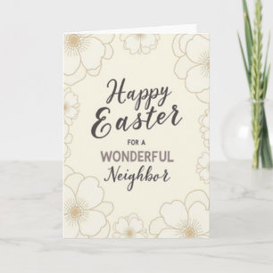 Carte de Pâques Florale pour Voisin