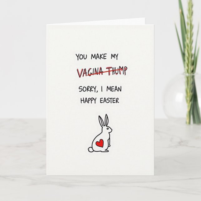 Carte de Pâques Funny Bunny (Devant)