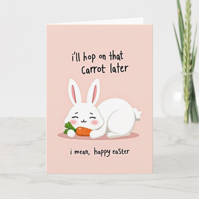 Carte de Pâques Funny Bunny (Devant)